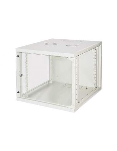 Armadio Rack 19" 9 Unita' Da Muro (A)490X (L)540 X Profondita' 600 Mm. Colore Grigio Chiaro