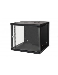 Armadio Rack 19" 9 Unita' Da Muro (A)490X (L)540 X Profondita' 600 Mm. Colore Nero 2