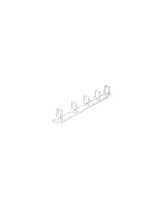 Listello Guidacavi Forato Per Armadi 19" (1 Unita') Grigio Chiaro Con 5 Ganci 2