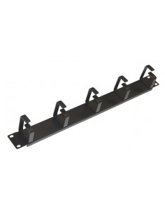 Listello Guidacavi Per Armadi 19'' 1 Unita' 5 Anelli Colore Nero In Metallo