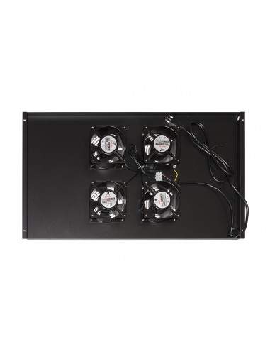 Modulo 4 Ventole A Soffitto Colore Nero Per Armadi 22/42U Profondi 1000 Link