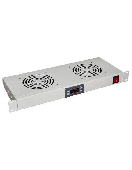 Modulo 2 Ventole Raffreddamento Con Display Grigio