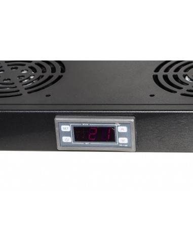 Modulo 2 Ventole Raffreddamento Con Display Nero