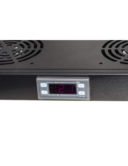 Modulo 2 Ventole Raffreddamento Con Display Nero