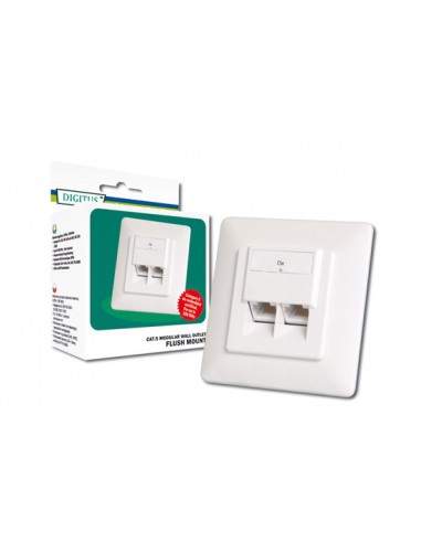 Presa Doppia A Incasso Rj 45 Categoria 5E Schermata Stp Cm 8 X 8 (Dn-9001/B5-N)