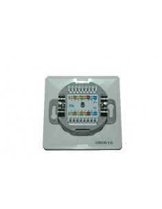 Presa Doppia A Incasso Rj 45 Categoria 5E Schermata Stp Cm 8 X 8 (Dn-9001/B5-N) 2