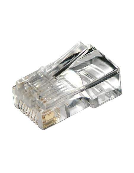 Connettore Plug 8 Poli Cat. 5E Utp Non Schermato Rj45 Per Cavo Rete Flessibile