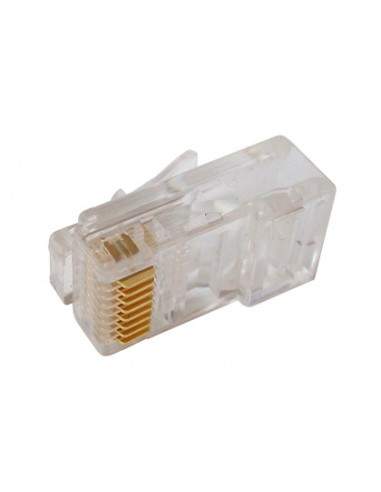 Connettore Plug 8 Poli Cat. 5E Utp Rj45 Non Schermato Per Cavo Rete Solido