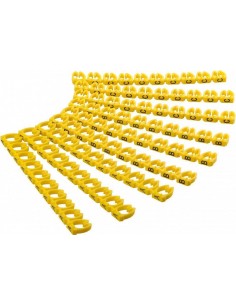 Confezione 90 Clip Per Cavi Diametro Fino A 6 Mm Con Lettere A-C