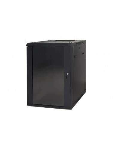 Armadio Rack 19" 12 Unita' Da Muro (A) 635 X (L) 600 X (P) 450 Nero Disassemblato