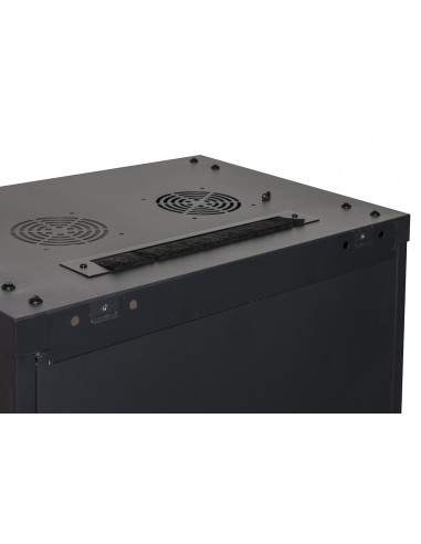 Armadio Rack 19" 12 Unita' Da Muro (A) 635 X (L) 600 X (P) 450 Nero Disassemblato