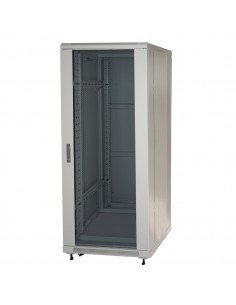Armadio Rack 19" 27U (A)1388 (L)600 (P)1000 Colore Grigio Porta Vetro