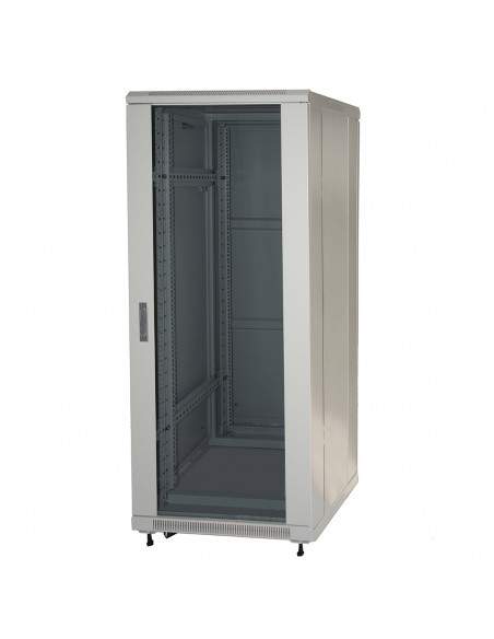 Armadio Rack 19" 27U (A)1388 (L)600 (P)1000 Colore Grigio Porta Vetro Armadio Rack 19" 27U (A)1388 (L)600 (P)1000 Colore Grigio Porta Vetro