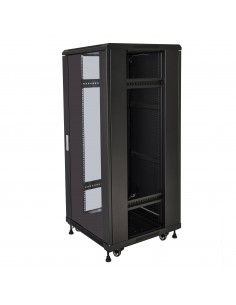 Armadio Rack 19" 27U (A)1388 (L)600 (P)1000 Colore Nero Porta Vetro 2