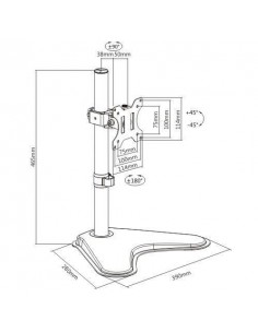 Braccio Da Tavolo Con Base Per Video Fino A 8 Kg Da 13Â” A 32Â” Fino A Vesa 100X100 2