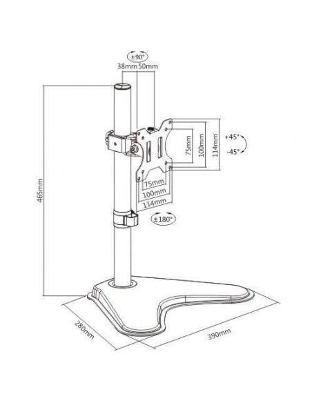 Braccio Da Tavolo Con Base Per Video Fino A 8 Kg Da 13Â” A 32Â” Fino A Vesa 100X100