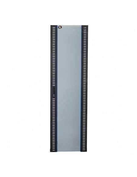 Porta In Vetro Di Sicurezza Nera Per Armadi Link 42U Larghezza 600Mm Con Serratura