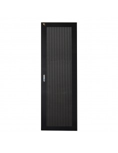 Porta In Metallo Traforata Nera Per Armadi Link 42U Larghezza 600Mm Con Serratura