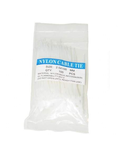 Confezione 100 Fascette Stringicavi Mm. 2,5X100