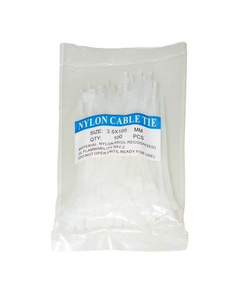 Confezione 100 Fascette Stringicavi Mm. 3.6X100