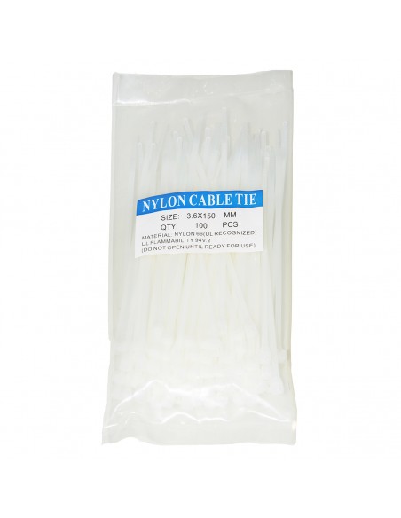 Confezione 100 Fascette Stringicavi Mm. 3.6X150