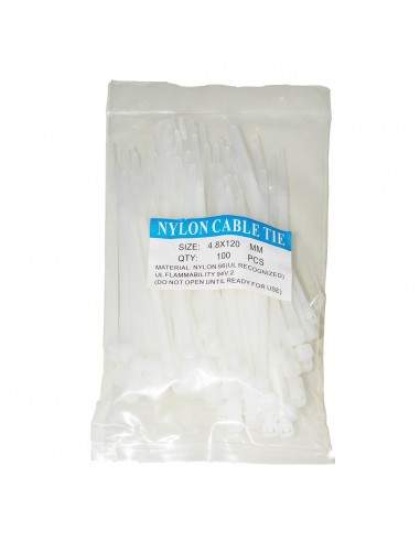 Confezione 100 Fascette Stringicavi Mm. 4.8X120
