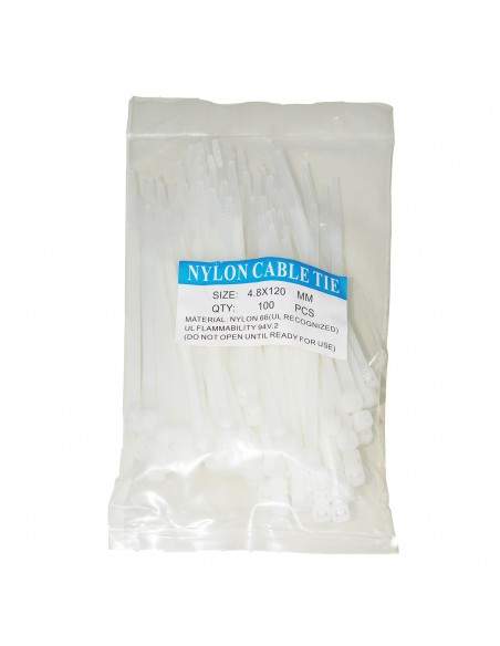 Confezione 100 Fascette Stringicavi Mm. 4.8X120