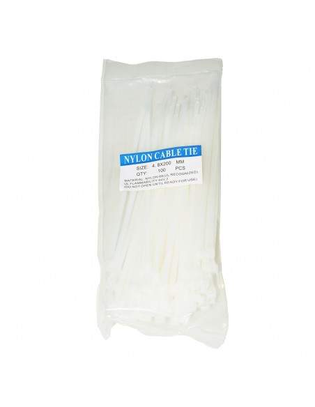 Confezione 100 Fascette Stringicavi Mm. 4.8X200 Confezione 100 Fascette Stringicavi Mm. 4.8X200