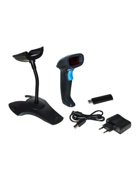 Lettore Codici A Barre Laser Wireless Con Ricevitore Usb E Supporto Link - 1