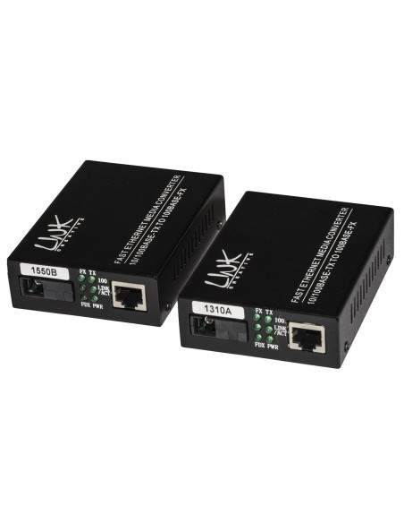 Coppia Media Converter 10/100Base-T A 100Base-Fx Singlemode Wdm Singola Fibra Bidirezionale 1310/1550Nm Coppia Media Converter 10/100Base-T A 100Base-Fx Singlemode Wdm Singola Fibra Bidirezionale 1310/1550Nm