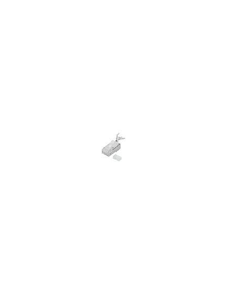 Connettore Plug 8 Poli Schermato Cat.6A Rj45 Con Inseritore Per Cavo Rete Flessibile