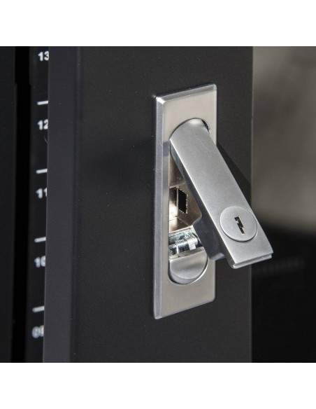 Armadio Rack 19" 42U (A)2055, (L)600, (P)1000 Colore Nero Porta Vetro