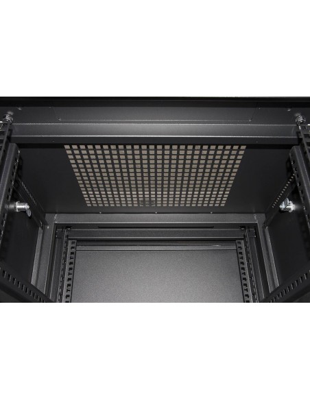Armadio Rack 19" 42U (A)2055, (L)600, (P)1000 Colore Nero Porta Vetro