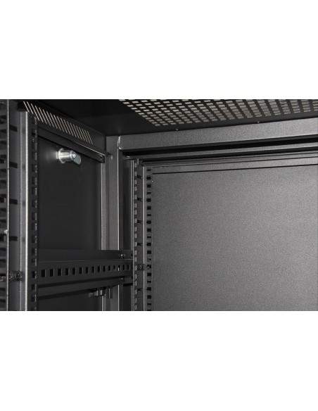 Armadio Rack 19" 42U (A)2055, (L)600, (P)1000 Colore Nero Porta Vetro