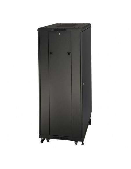 Armadio Rack 19" 42U (A)2055, (L)600, (P)1000 Colore Nero Porta Vetro