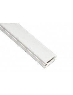 Canalina Passacavi Adesiva In Pvc Mm 25X16 Mt 2 Con Coperchio Scorrevole Bianco 2