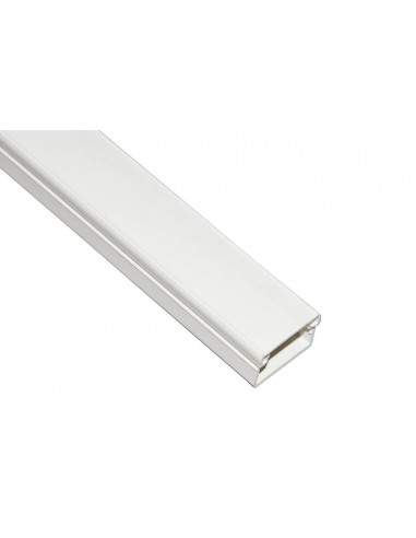 Canalina Passacavi Adesiva In Pvc Mm 25X16 Mt 2 Con Coperchio Scorrevole Bianco