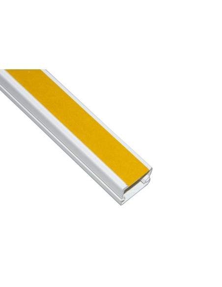 Canalina Passacavi Adesiva In Pvc Mm 25X16 Mt 2 Con Coperchio Scorrevole Bianco