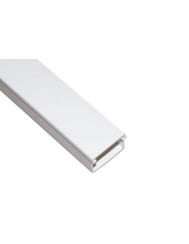 Canalina Passacavi Adesiva In Pvc Mm 30X20 Mt 2 Con Coperchio Scorrevole Bianco