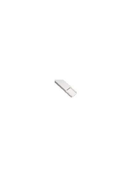 Canalina Passacavi Adesiva In Pvc Mm 30X20 Mt 2 Con Coperchio Scorrevole Bianco