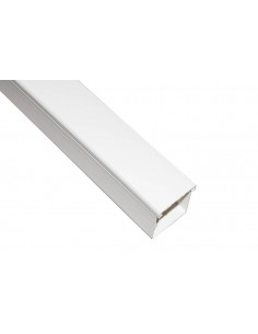 Canalina Passacavi Adesiva In Pvc Mm 40X40 Mt 2 Con Coperchio Scorrevole Bianco 2