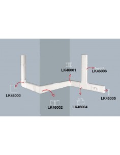Pezzo Di Giunzione Per 2 Canaline Lk46118 Mm. 46X18 2