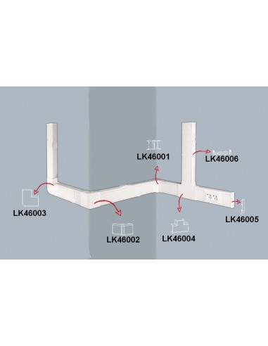 Pezzo Di Giunzione Per 2 Canaline Lk46118 Mm. 46X18