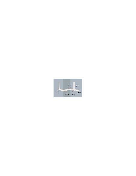 Canalina Passacavi Da Muro Mm 46X18 Lunghezza Mt 2 Bianco Con Coperchio Scorrevole