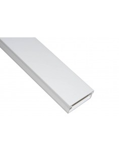 Canalina Passacavi In Pvc Mm 60X25 Mt 2 Con Coperchio Scorrevole Bianco 2