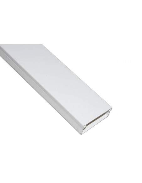 Canalina Passacavi In Pvc Mm 60X25 Mt 2 Con Coperchio Scorrevole Bianco