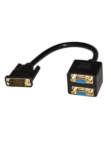 Cavo Splitter Dvi(24+5) Maschio A 2 X Vga Femmina