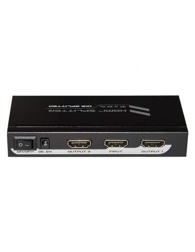 Splitter 2 Porte Hdmi 4Kx2K 60 Hz Versione 2.0 Con Edid Hdcp 2.2