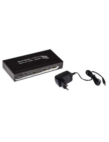 Splitter 2 Porte Hdmi 4Kx2K 60 Hz Versione 2.0 Con Edid Hdcp 2.2