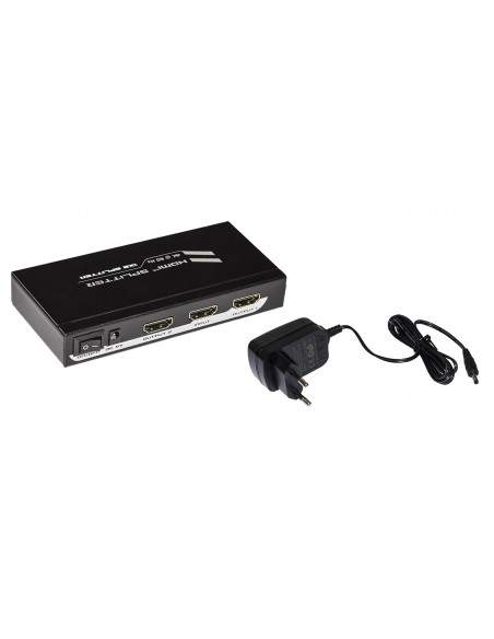 Splitter 2 Porte Hdmi 4Kx2K 60 Hz Versione 2.0 Con Edid Hdcp 2.2